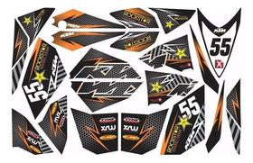 Kit Adesivo Moto Cross Trilha Ktm 2010 0,20mm Lm004 Kit Adesivo Moto Cross Trilha Ktm 2010 0,20mm Lm004