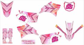 Kit Adesivo Moto Cross Trilha Ttr 230 Rosa Lm197