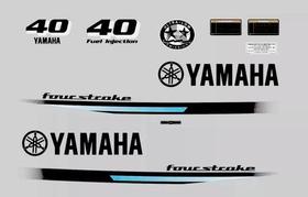Kit Adesivo Para Motor De Popa Yamaha 40 Hp 4 Tempos - Preto Kit Adesivo Para Motor De Popa Yamaha 40 Hp 4 Tempos - Preto