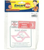 kit Adesivo Para Vidrio E proibido Fumar em este Local - 2 cartelas com 03 unidades cada