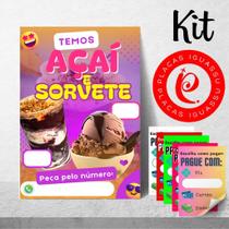 Kit Adesivo PIX + Placa Açaí Ref: 7 SEM PERSONALIZAÇÃO Não mancha / desbota Sol e chuva
