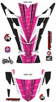 Kit Adesivo Protetor De Tanque e Rabeta Monster Rosa Biz Kit Adesivo Protetor De Tanque e Rabeta Monster Rosa Biz