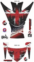 Kit Adesivo Protetor De Tanque e Rabeta United Kingdom Honda Biz