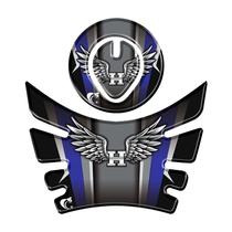 Kit Adesivo Protetor De Tanque Moto Bros Ano Até 2015 azul Kit Adesivo Protetor De Tanque Moto Bros Ano Até 2015 azul
