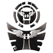 Kit Adesivo Protetor Tanque E Bocal Moto Honda Acima 2018 ASA PRETO