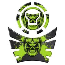 Kit Adesivo Protetor Tanque E Bocal Moto Honda Acima 2018 CAVEIRA VERDE Kit Adesivo Protetor Tanque E Bocal Moto Honda Acima 2018 CAVEIRA VERDE