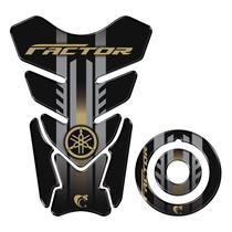 Kit Adesivo Protetor Tanque e Bocal Moto Yamaha Factor DOURADO