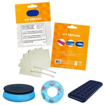 Kit Adesivo Remendo Colchão Inflável Boia Piscina Reparo Pvc Kit Adesivo Remendo Colchão Inflável Boia Piscina Reparo Pvc