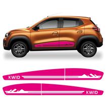 Kit Adesivo Renault Kwid Faixa Lateral Porta 2017/2022 Kwd14 ROSA