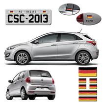 Kit Adesivo Resinado Bandeira Alemanha Placa Coluna Traseira Kit Adesivo Resinado Bandeira Alemanha Placa Coluna Traseira