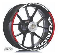 Kit Adesivo Roda Moto Honda + Friso Refletivo Aro 17 Kit Adesivo Roda Moto Honda + Friso Refletivo Aro 17