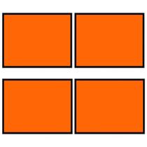 Kit Adesivo Sinalizacao 30 X 40 Laranja 4 Un - PLASTCOR