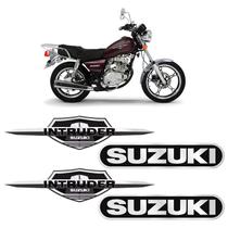 Kit Adesivo Suzuki Intruder 125 Preto Resinado 2012/2016 Kit Adesivo Suzuki Intruder 125 Preto Resinado 2012/2016