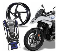 Kit adesivo tanque plotter friso de roda gs r 1300 bmw azul Kit adesivo tanque plotter friso de roda gs r 1300 bmw azul