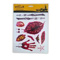Kit Adesivo -Tatuagem para Pele - Halloween - Corte e Lagartixa - 1 unidade - Artlille - Rizzo Kit Adesivo -Tatuagem para Pele - Halloween - Corte e Lagartixa - 1 unidade - Artlille - Rizzo