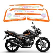 Kit Adesivo Yamaha Factor 150 2024 Laranja Holográfico