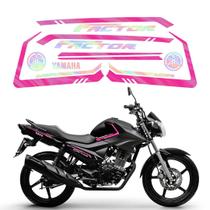 Kit Adesivo Yamaha Factor 150 2024 Rosa Holográfico