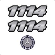 Kit Adesivos 1114 Caminhão Mercedes Benz Cromado - Genérico Kit Adesivos 1114 Caminhão Mercedes Benz Cromado - Genérico