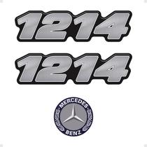 Kit Adesivos 1214 Caminhão Mercedes Benz Cromado - Genérico