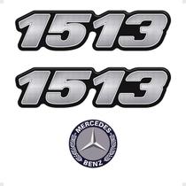 Kit Adesivos 1513 Caminhão Mercedes Benz Cromado - Genérico Kit Adesivos 1513 Caminhão Mercedes Benz Cromado - Genérico
