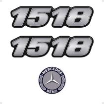 Kit Adesivos 1518 Caminhão Mercedes Benz Cromado - Genérico Kit Adesivos 1518 Caminhão Mercedes Benz Cromado - Genérico