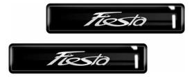 Kit Adesivos 2 Emblemas Lateral Coluna Fiesta Resinado 3D