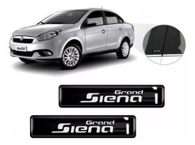 Kit Adesivos 2 Emblemas Lateral Coluna Grand Siena Resinado