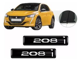 Kit Adesivos 2 Emblemas Lateral Coluna Peugeot 208 Resinado Kit Adesivos 2 Emblemas Lateral Coluna Peugeot 208 Resinado