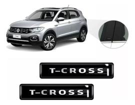 Kit Adesivos 2 Emblemas Lateral Coluna T-Cross Resinado 3D