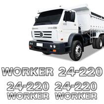Kit Adesivos 24-220 Worker Emblemas Caminhão Volkswagen