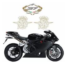 Kit Adesivos 3d Compatível Tanque Logo Mv Agusta F4 Agrs12