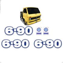 Kit Adesivos 6-90 Emblema Caminhão Volkswagen Mwm Resinado