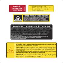 Kit Adesivos Advertência Fiat Uno Mille Cofre Motor Genérico