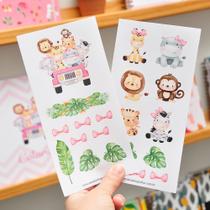 Kit Adesivos Amigos no Jipe Rosa