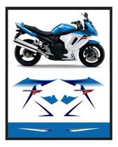 Kit Adesivos Azul SPTS compatível GSX-F 650 2015/16 Kit Adesivos Azul SPTS compatível GSX-F 650 2015/16