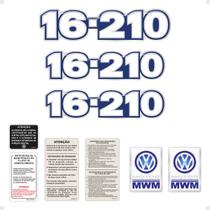 Kit Adesivos Caminhão 16-210 Mwm Etiquetas Atenção Genérico