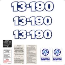 Kit Adesivos Caminhão VW 13-190 Emblemas Resinados Generico