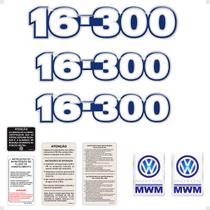 Kit Adesivos Caminhão Vw 16-300 Emblemas Resinados Genérico