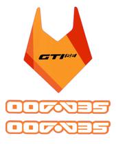 Kit Adesivos Capô/Defletor Compatível GTI SE 2018 Laranja Kit Adesivos Capô/Defletor Compatível GTI SE 2018 Laranja
