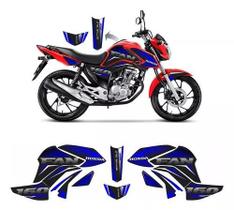 Kit Adesivos Carenagem Honda Cg Fan 160 2023 Azul Kit Adesivos Carenagem Honda Cg Fan 160 2023 Azul