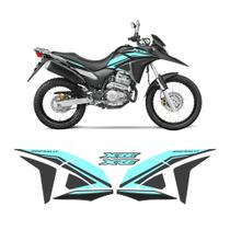 Kit Adesivos Carenagem Honda XRE 300 Rally Azul Claro Kit Adesivos Carenagem Honda XRE 300 Rally Azul Claro