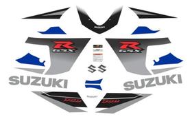 Kit Adesivos Carenagem Suzuki Gsxr 750 2005 Azul E Preta