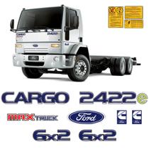 Kit Adesivos Cargo 2422e Max Truck 6x2 Emblema Caminhão Ford