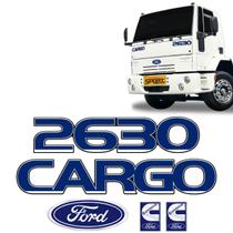 Kit Adesivos Cargo 2630 Emblemas Caminhão Ford Cummins