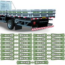 Kit Adesivos Carroceria Caminhão Universal Decorativo Verde Kit Adesivos Carroceria Caminhão Universal Decorativo Verde