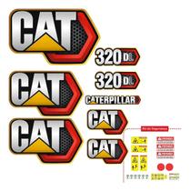Kit Adesivos Caterpillar 320DL Compatível 2021 Preto Kit Adesivos Caterpillar 320DL Compatível 2021 Preto