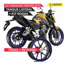 Kit Adesivos Cb 300f Friso Roda E Tanque 2020/2023 Azul