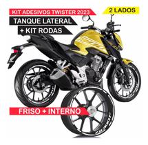 Kit Adesivos Cb 300f Friso Roda E Tanque 2020 / 2023 Branco