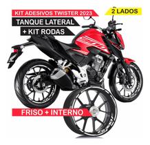 Kit Adesivos Cb 300f Tanque E Friso Roda 2020/2023 Branco