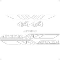 Kit Adesivos Compatível C/ Frontier Attack 4x4 2021/ Branco